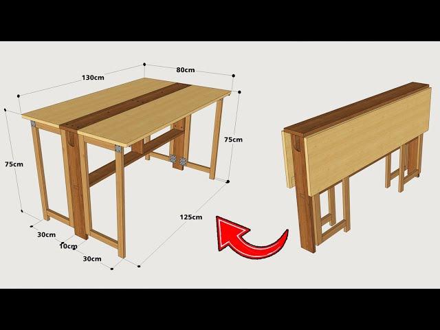 HOW TO MAKE A FOLDING DINING TABLE STEP BY STEP