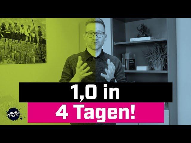 6 Tipps - mit 4 Tagen lernen zur 1,0!