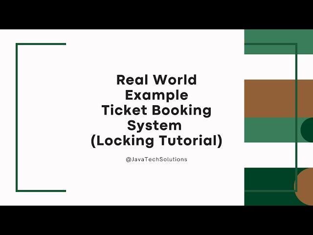 Can I Create a REAL WORLD Ticket Booking System with Core Java?