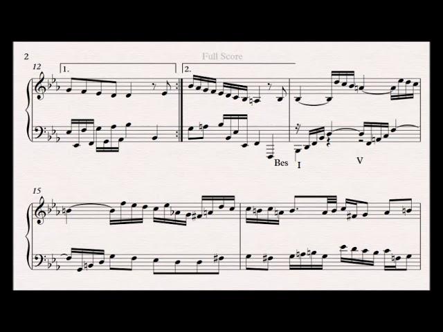 Classical piano composition - Allemande in c minor