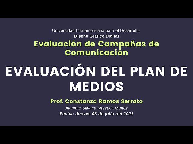 Evaluación del Plan de Medios