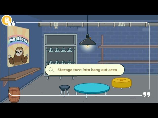 TURNING THE STORAGE ROOM INTO A HANG OUT PLACE IN TOCA LIFE WORLD | TOCA BOCA MAKEOVER