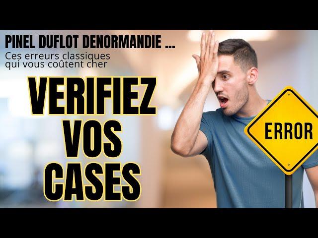 HOW TO CHECK YOUR PINEL / DUFLOT / DENORMANDIE REDUCTION... TOO MANY ERRORS MADE!!