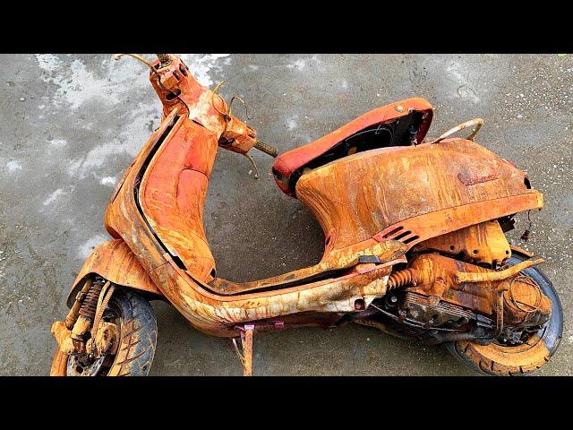 FUll Restoration 50 years old vespa 150cc motorcycles | repair restore vespa lx rusty motorcycles