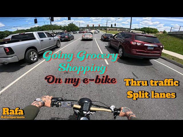 RIDSTAR Q20 - Going Grocery shopping on an ebike thru traffic