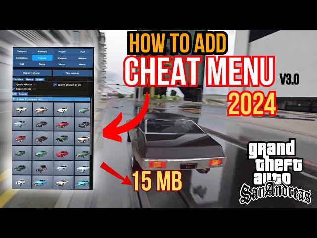 GTA San Andreas Cheat Menu V3.0 For PC || How to Install and use (With Full Guide)