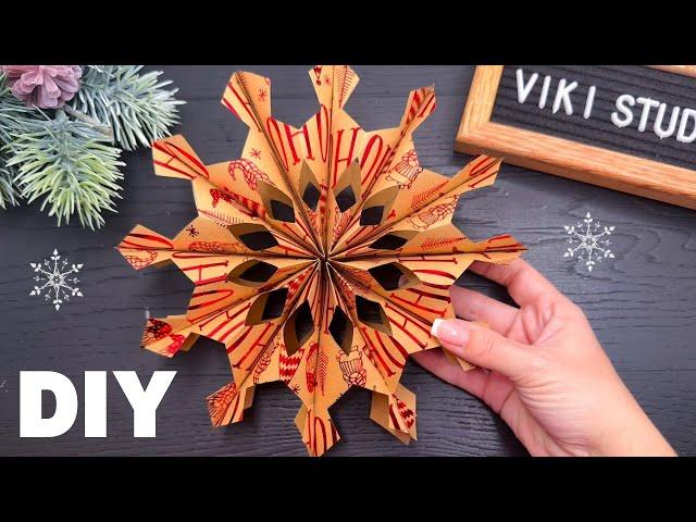 3D Paper Snowflakes Christmas Paper Craft Christmas Ornaments