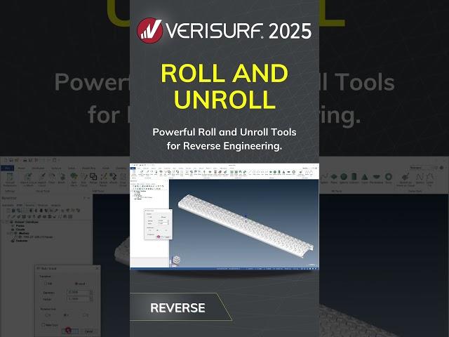 Verisurf 2025 - Feature Highlights - Roll and Unroll #shorts #verisurf