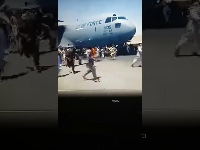 Afghanistans Trying to Hold Onto The Side of a Plane While One Falls 200 Feet - SO NOT COOL #Shorts