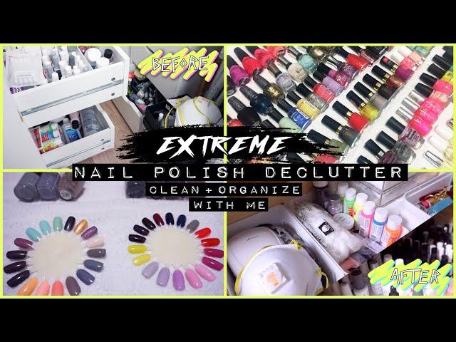 EXTREME NAIL POLISH DECLUTTER + ORGANIZATION | The Beauty Vault