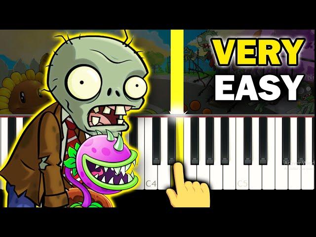 PLANTS vs ZOMBIES - Grasswalk - VERY EASY Piano tutorial