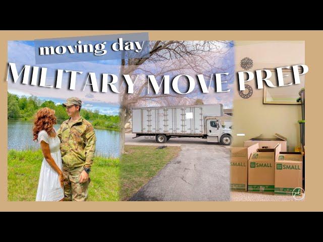 MILITARY MOVE PREP | Packing our whole house & preparing for movers + moving day! 