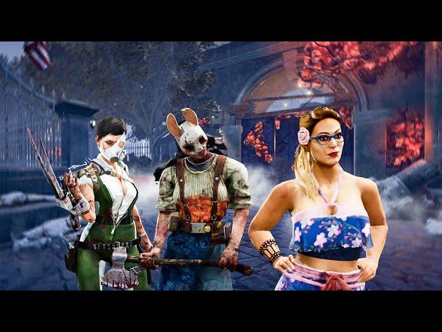 Survivor vs Skull Merchant & Huntress Gameplay | DBD (No Commentary)