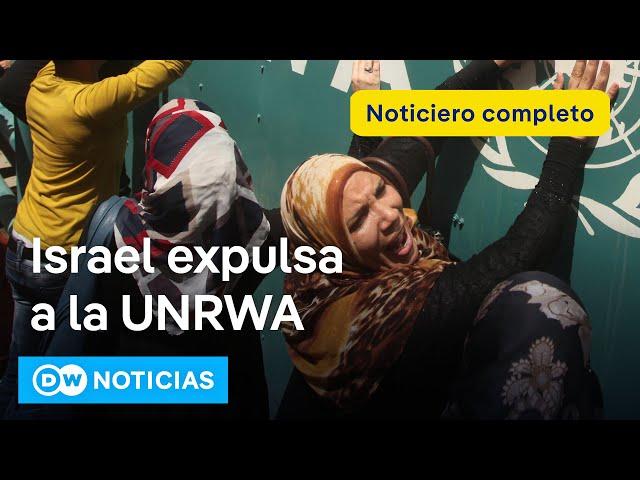  DW Noticias 28 de octubre: Israel prohíbe agencia para refugiados palestinos [Noticiero completo]