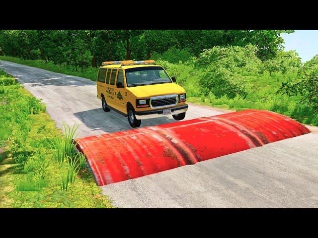 Cars vs Massive Speed Bump | BeamNG Drive Live Stream #334 | BeamNG Fun ||