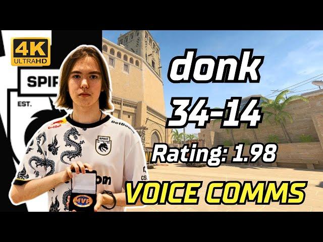 【4K】donk (34-14) rt:1.98 VOICE COMMS (mirage) | FACEIT Ranked NA (English Subtitles) | Jun 2, 2024