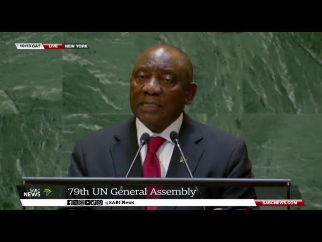 UNGA | The torment of the people of Gaza continues unabated  -  Pres Ramaphosa