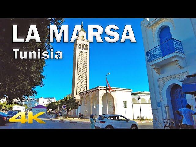 Beautiful La Marsa / المرسى  Full Walking Tour【4K – 60fps】