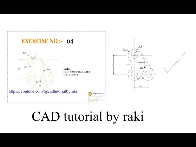 auto cad practice 2d drawing 04 / auto cad drawing / cad practice drawing