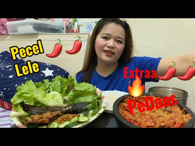 Mugbang pecel lele||sambel setan pedesnya nampoll