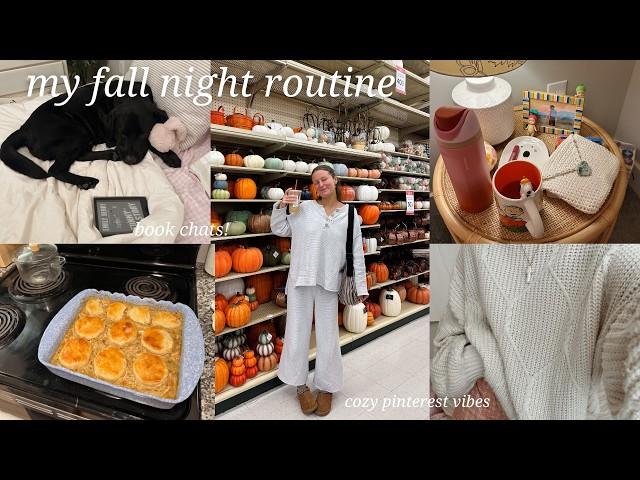 FALL NIGHT ROUTINE | cozy vibes, pinterest recipe, crochet, & book chats