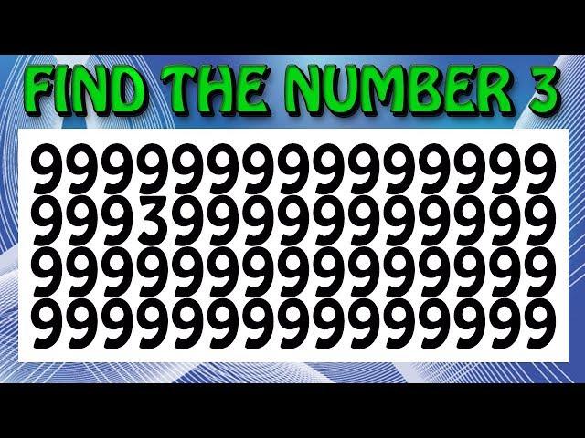 Find the odd Number - Letter - Spot the difference game.