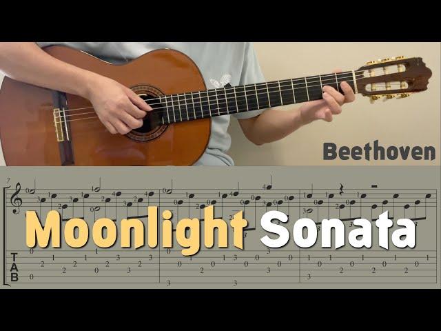 Sonata in C# minor "Moonlight" / Beethoven (Guitar) [Notation + TAB]