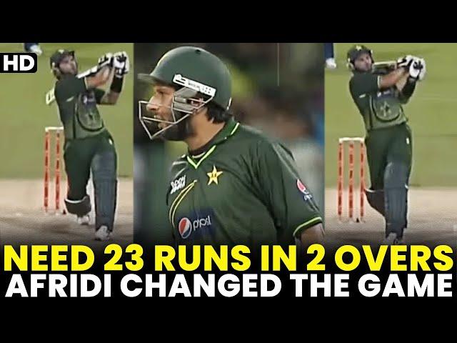 Pakistan Need 23 Runs in Last 2 Overs & Shahid Afridi Changed The Whole Game | PCB | MA2A