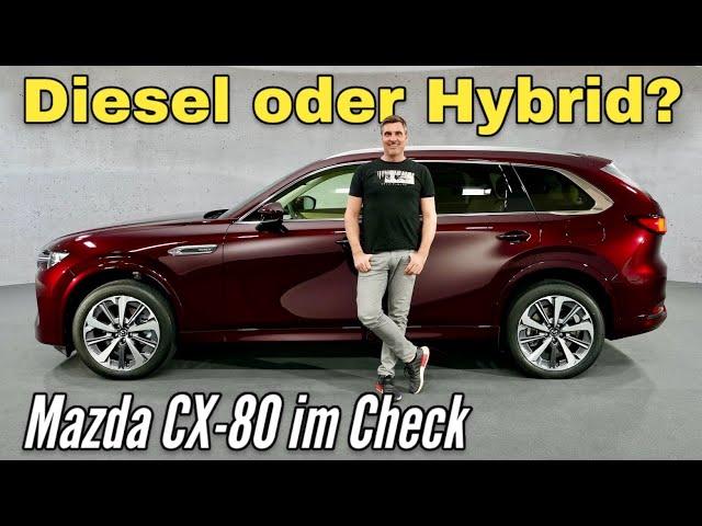 Mazda CX-80: Ab 55.350 Euro - Reihensechszylinder-Diesel und Plug-in Hybrid | Sitzprobe | 2024