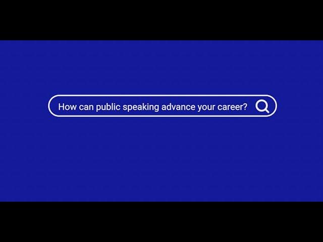 How can public speaking advance your career?