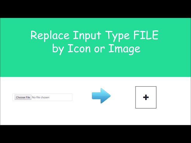 Replace input type file by Icon/Image | Display image uploaded below icon or image | Jquery