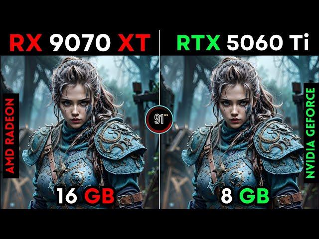 RTX 5060 Ti VS RX 9070 XT TEST IN 20 GAMES