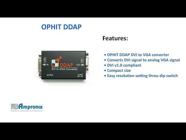 OPHIT DDAP DVI to VGA Converter Sales | Service | Repair | Exchange | Replacement