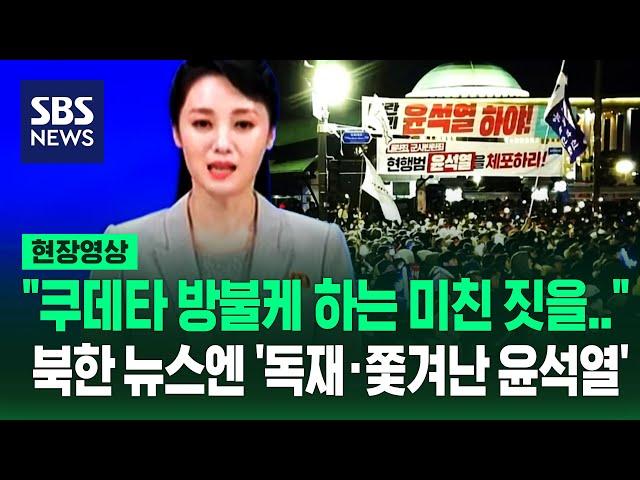 북한 "윤석열 괴뢰가 쿠데타 방불케 하는 미친 짓을"…'계엄 사태' 첫 보도에 "독재" "국민 앞에 죄악" 들어보니 / SBS