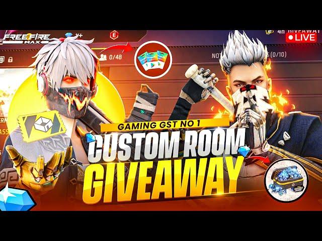 FREE FIRE LIVE GIVEAWAY CUSTOM ROOM | FF LIVE DIAMOND GIVEAWAY | #BROKENSTARFF #GGNO1 #gyangaming