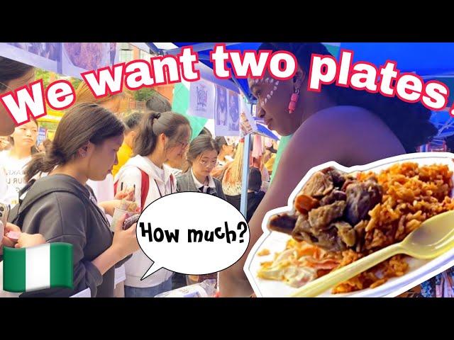 BLACK GIRL STEALS CHINESE PEOPLE’S HEARTS SELLING THIS..  | NIGERIAN JOLLOF RICE