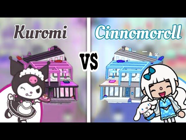 Toca life world | Cinnomoroll  vs Kuromi  [ cute toca boca house ideas ]