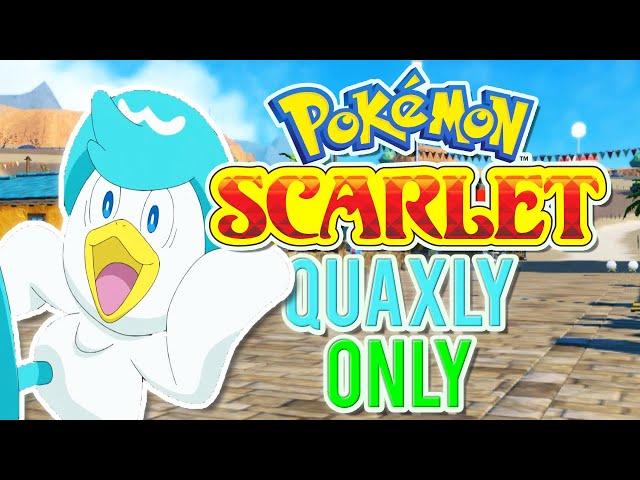 Can you beat Pokemon Scarlet with only Quaxly?