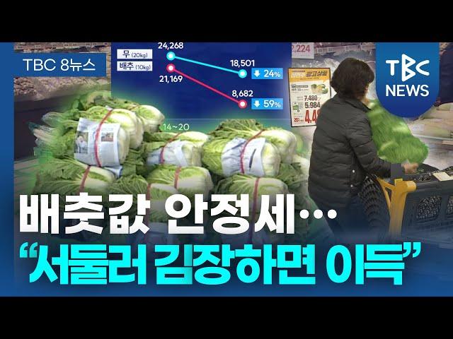 배춧값 안정세… “서둘러 김장하면 비용 절감”ㅣTBC뉴스