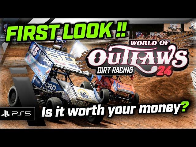 First Look - World of Outlaws Dirt Racing 24 - PS5 Version Gameplay