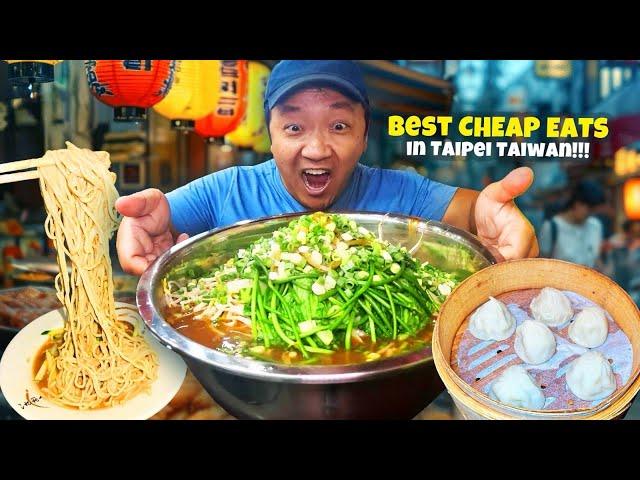 $1.70 NOODLES! Best CHEAP EATS in Taipei Taiwan