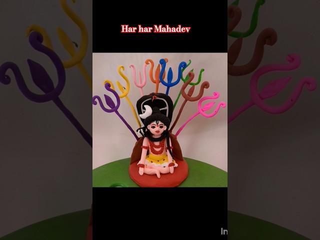 Diy Super Clay se Har Har Mahadev #shorts #short #mahadev #shiva #superclay #clayart #diy