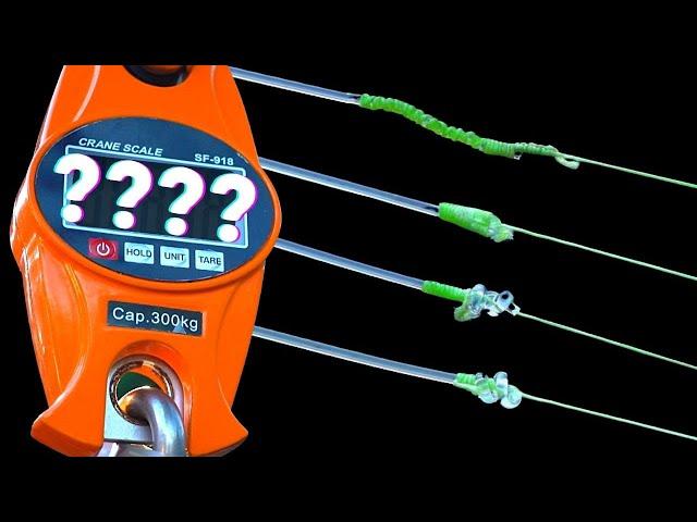 Which FISHING KNOT is STRONGEST? (We test top 4 BRAID to MONO fishing knots)