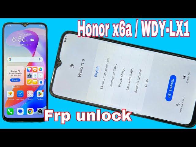 honor wdy lx2 frp bypass / honor x6a frp bypass without pc / honor x6a frp bypass / frp lock remove