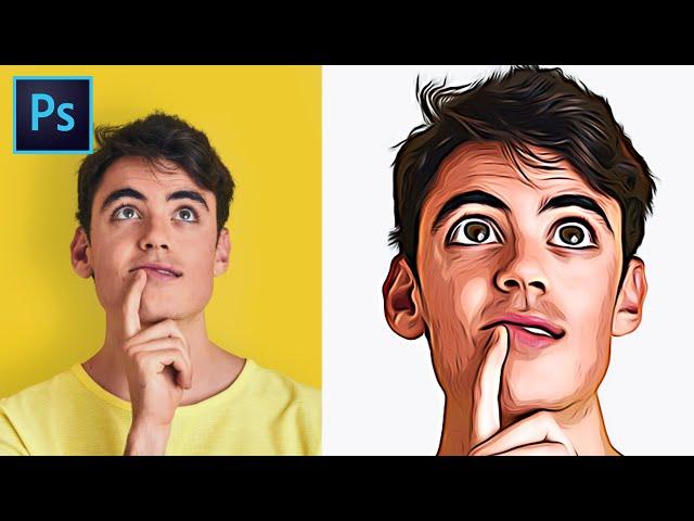 Turn Photo to Cartoon Effect (Cartoonize Yourself) - Photoshop Tutorial