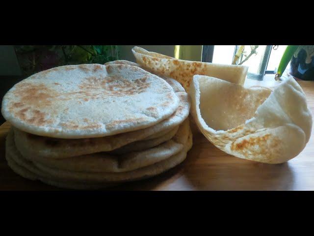 Pita Bread Easy Homemade Recipe | Fluffy Pita Bread on Tawa (No oven) | Flavors With Subha