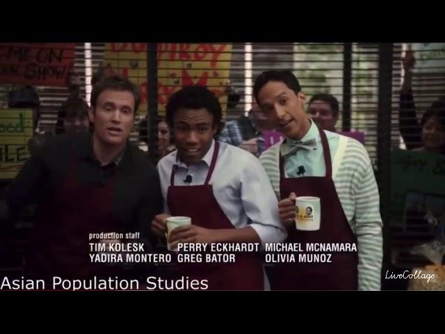 every troy and abed in the morning jingle (community compilation)