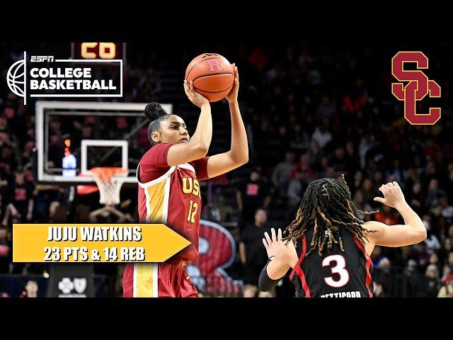 JuJu Watkins scores 23 & USC hands Rutgers WORST LOSS IN SCHOOL HISTORY!  | ESPN College Basketball