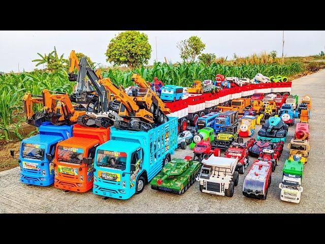 Mantap‼️Truk Oleng Bongkar Mainan Mobil Mobilan Polisi Truk Tronton Excavator Bus Mobil Balap  #395