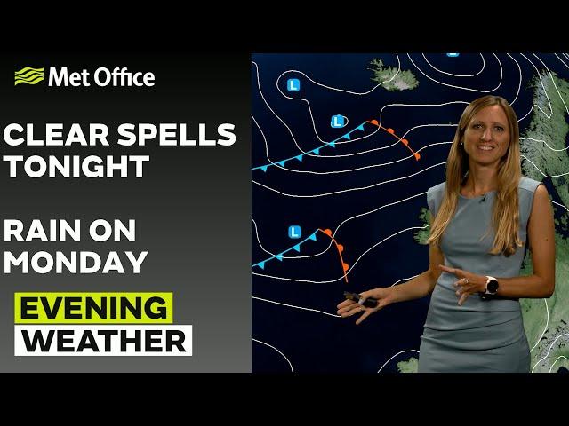 18/08/24 – Dry tonight but heavy rain tomorrow – Evening Weather Forecast UK – Met Office Weather